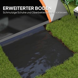 Kupoliteltta 2 hengelle, vedenpitävä 3000 mm, polyesteri, 210x150x110 cm, harmaa/ruosteenpunainen