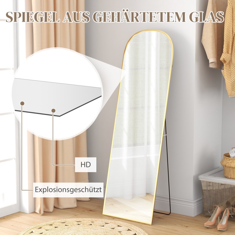 Kokovartalopeili alumiinikehyksellä 50 x 1,5 x 161,5 cm kulta