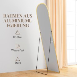 Kokovartalopeili alumiinikehyksellä 50 x 1,5 x 161,5 cm kulta