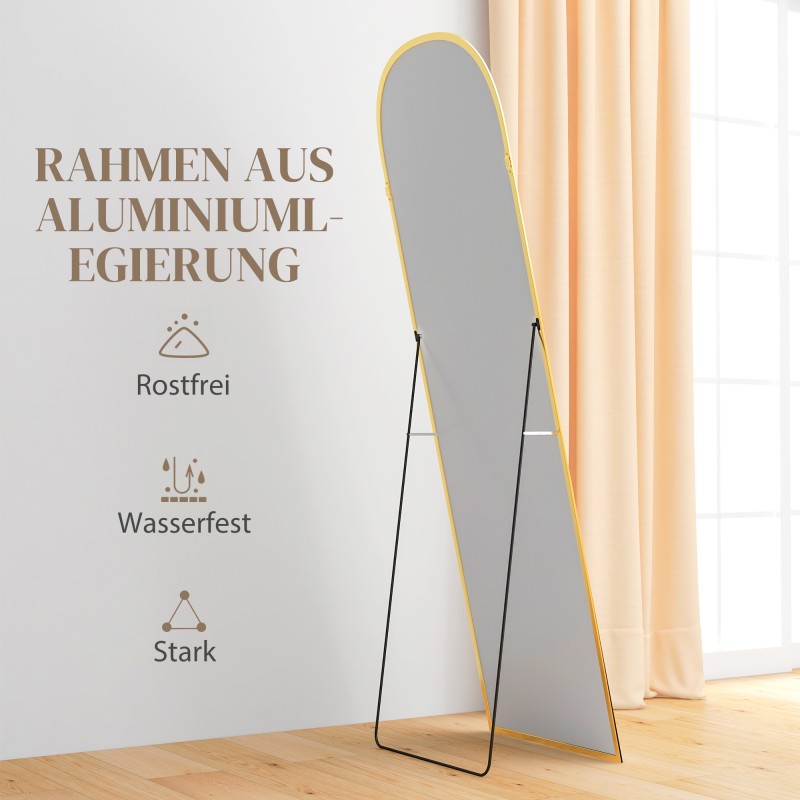 Kokovartalopeili alumiinikehyksellä 50 x 1,5 x 161,5 cm kulta