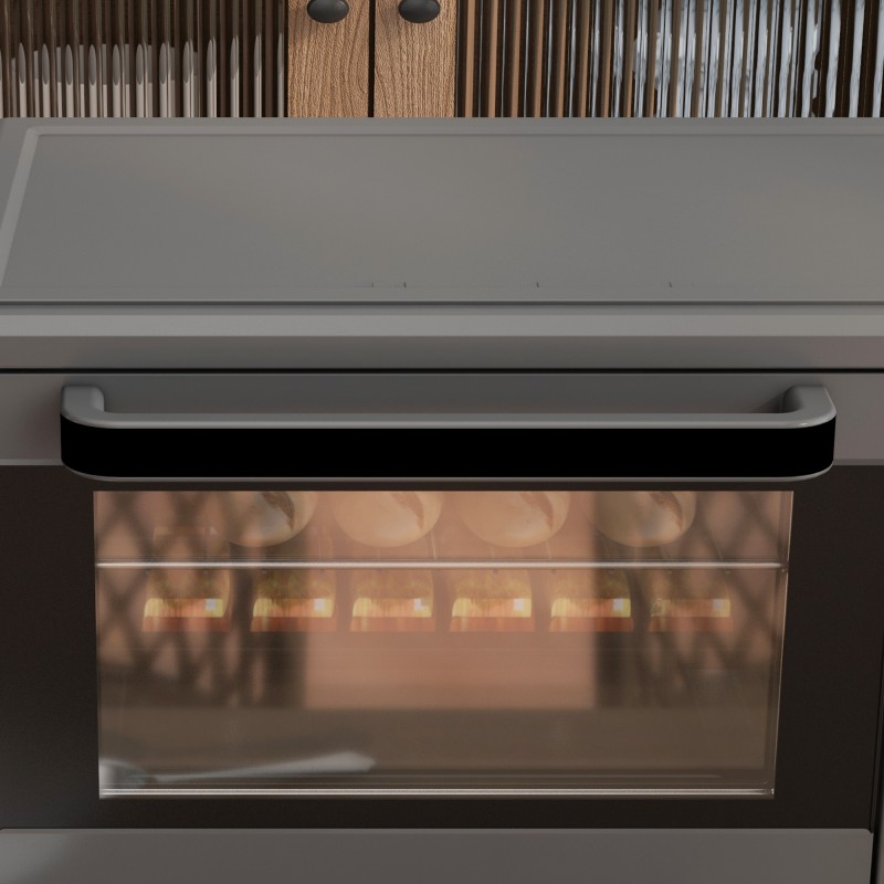 Pöytäliesiuuni minibackofen 21 l 1400 W 3 lämmitystoimintoa ruostumaton teräs harmaa