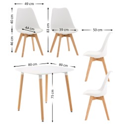 Liborg ruokailuryhmä pöytä ja neljä tuolia pyökki