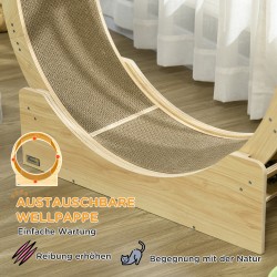 Kissan juoksupyörä jarrulla ja raapimismatolla 91 cm tammi