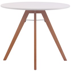 Pyöreä ruokailuryhmä pöytä ja neljä tuolia pyökki mdf