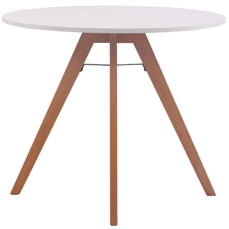 Pyöreä ruokailuryhmä pöytä ja neljä tuolia pyökki mdf