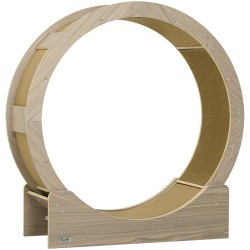 Kissan juoksupyörä sisätiloihin raapimismatolla ja jarrulla halkaisija 91 cm pähkinä