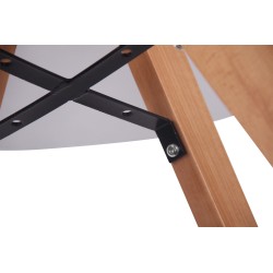 Pyöreä ruokailuryhmä pöytä ja neljä tuolia pyökki mdf