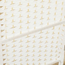 Tilanjakaja 6-paneelinen taitettava polypropeeni ja mäntypuu 240x170 cm valkoinen