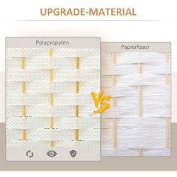 Tilanjakaja neliosainen mäntyrunko polypropeeni 160 x 170 cm valkoinen