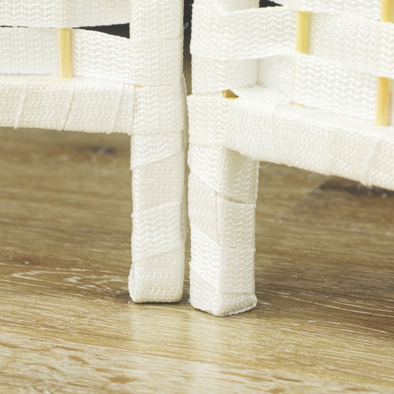 Tilanjakaja neliosainen mäntyrunko polypropeeni 160 x 170 cm valkoinen