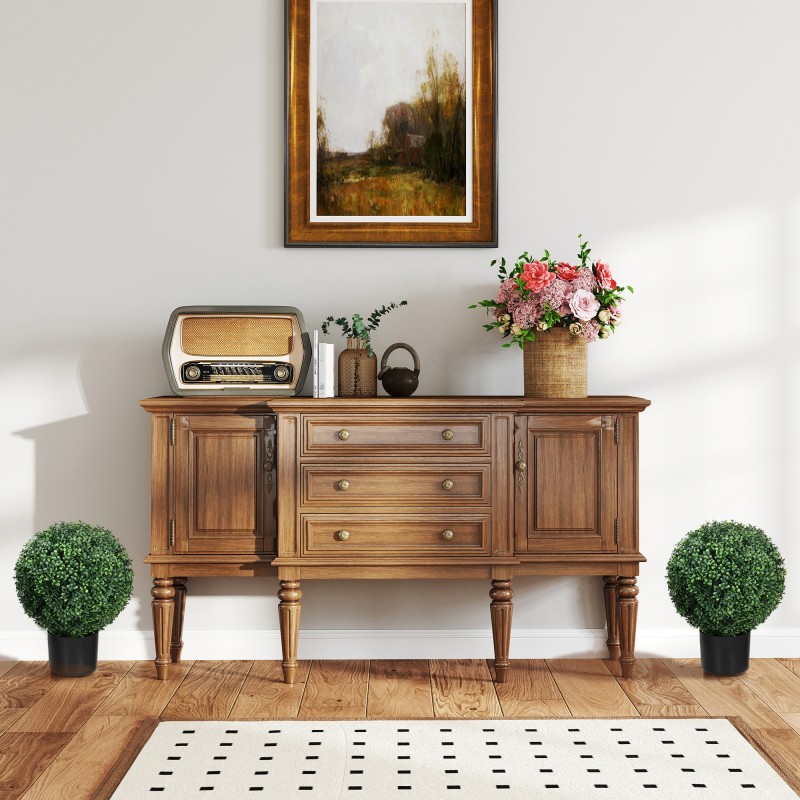 Tekokasvi puksipallo 2 kpl, UV-suojattu, PE, 52 cm korkea, Ø40 cm, vihreä/oranssi ruukku