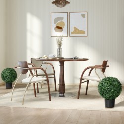 Tekokasvi puksipallo 2 kpl, UV-suojattu, PE, 52 cm korkea, Ø40 cm, vihreä/oranssi ruukku