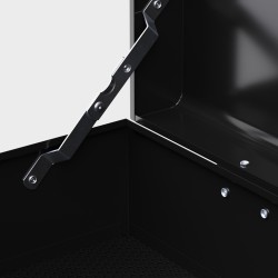 Lukittava metallinen työkalulaatikko 3 laatikkoa teräs 60 x 26 x 34 cm punainen/musta