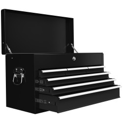 Lukittava teräksinen työkalulaatikko 3 laatikolla 60 x 26 x 34 cm musta