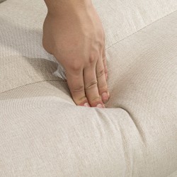 Lattianojatuoli ja varavuode 3-in-1, säädettävä selkänoja, 70 x 72 x 56 cm, beige