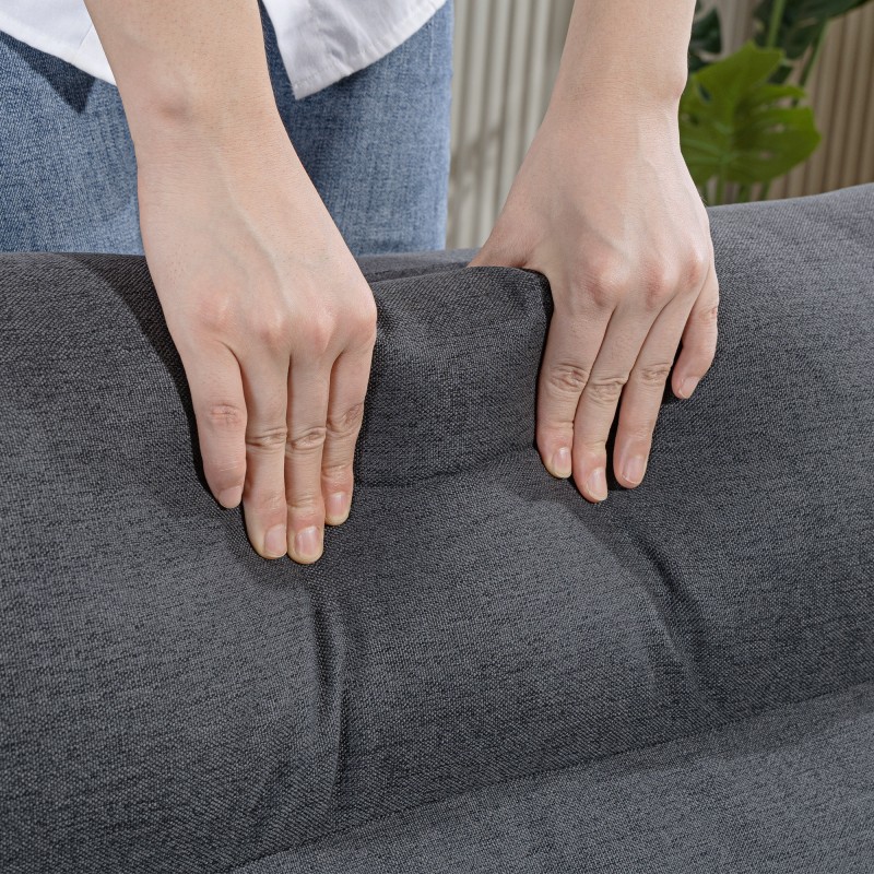 Lattianojatuoli ja varavuode, säädettävä selkänoja, taittuva, 70 x 72 x 56 cm, tummanharmaa