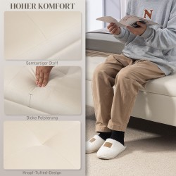 Säilytysrahi metallijaloilla 120x44x44,5 cm, kantavuus 120 kg, beige