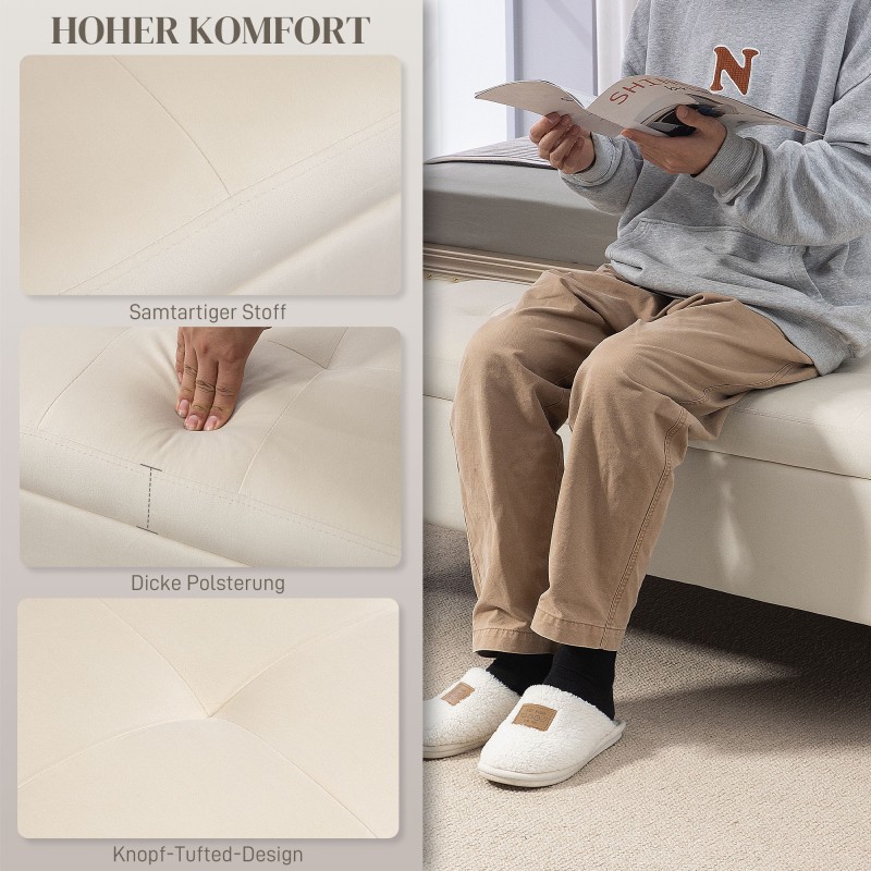 Säilytysrahi metallijaloilla 120x44x44,5 cm, kantavuus 120 kg, beige