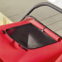 Lemmikkirattaat koiralle ja kissalle, teräsrunko, kokoon taitettava, punainen/musta