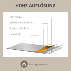 Seinäpeili massiivipuukehyksellä 80 x 60 cm luonnonpuu