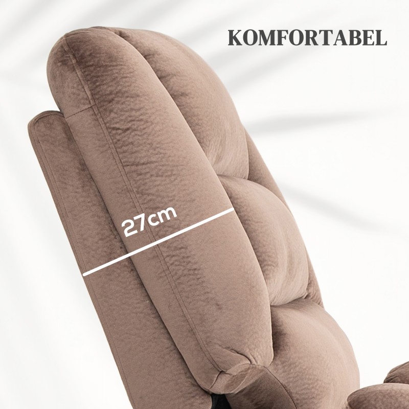 Sähkökäyttöinen nousutuoli hieronta- ja lämmitystoiminnoilla 90x93x110 cm ruskea