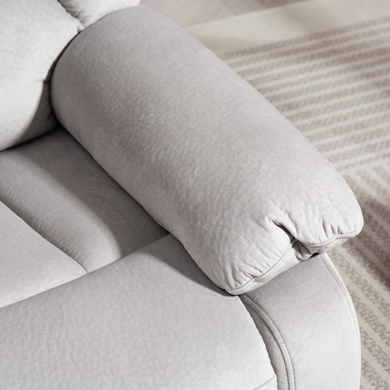 Sähkökäyttöinen lepotuoli nousuavulla ja hieronta- sekä lämpötoiminnolla, 90x93x110 cm, vaaleanharmaa