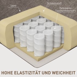 Lepotuoli jalkatuella ja keinutoiminnolla, teräsrunko, 88x96x108 cm, vaaleanruskea