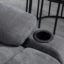 Lepotuoli jalkatuella ja keinutoiminnolla, teräsrunko, 88x96x108 cm, tummanharmaa