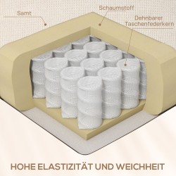 Lepotuoli jalkatuella, keinutoiminto ja 360° kääntö, teräsrunko 88x96x108 cm, beige