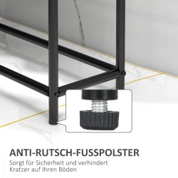 Pyyheteline kylpyhuoneeseen, vapaasti seisova, 2 tankoa, metalli, 66x20x110 cm, musta