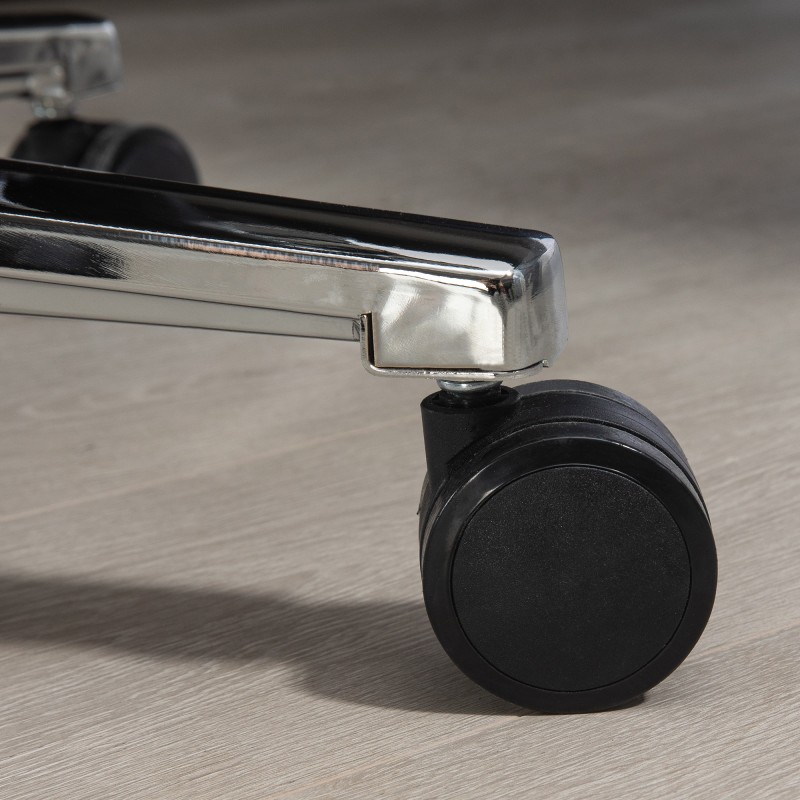 Ergonominen työtuoli keinonahkaa, kallistuva ja korkeussäädettävä, 63x71x123–129 cm, vaaleanharmaa/musta