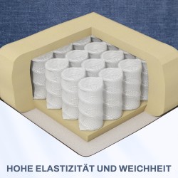 Hierova lepotuoli lämpö- ja keinutoiminnolla, kallistuva, 150 kg, metalli, 98x90x98 cm, sininen