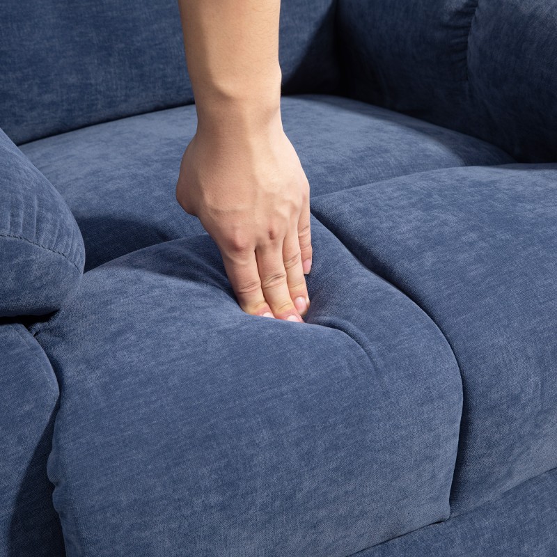 Hierova lepotuoli lämpö- ja keinutoiminnolla, kallistuva, 150 kg, metalli, 98x90x98 cm, sininen