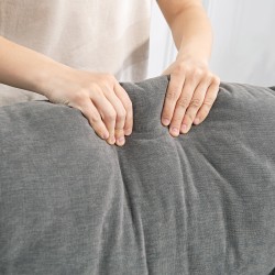 Hierova lepotuoli ja keinutuoli, kallistuva ja kääntyvä, kangas, tummanharmaa