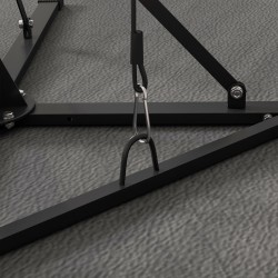 Nyrkkeilyteline speedballilla, säädettävä teräsrunko, 160 x 145 x 175–220 cm, musta