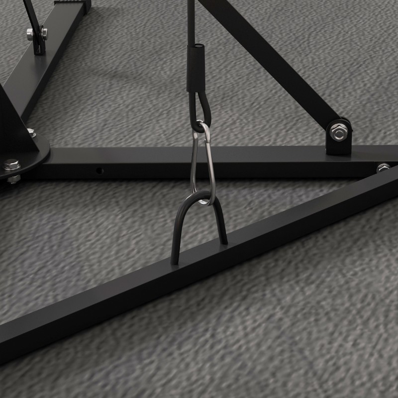 Nyrkkeilyteline speedballilla, säädettävä teräsrunko, 160 x 145 x 175–220 cm, musta