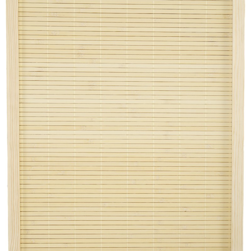 Tilanjakaja olohuoneeseen bambu 4‑osainen 180 x 180 cm luonnonpuu