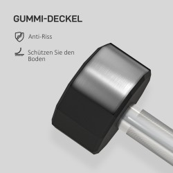 Käsipainosetti kotitreeniin 2 x 10 kg, kulmikas, kumipäällysteinen metalli, musta