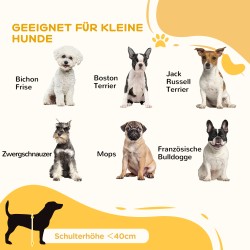 Koiraportti pienille koirille, vapaasti seisova säädettävä puuportti 71–190x38,5x56 cm, valkoinen