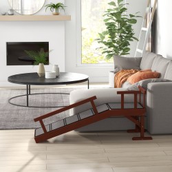 Koiran ramppi kaiteilla mäntypuuta 125x40x56 cm enintään 30 kg ruskea/harmaa