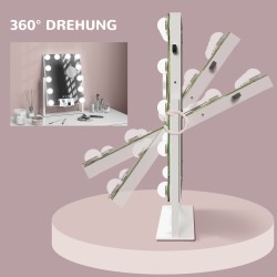 LED-meikkipeili 3 valotilaa himmennettävä 30x40 cm USB valkoinen