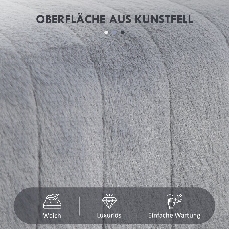 Penkkisohva keinoturkis ja metallijalat 82x30x47 cm harmaa/musta