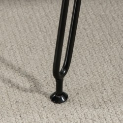 Penkkisohva keinoturkis ja metallijalat 82x30x47 cm harmaa/musta