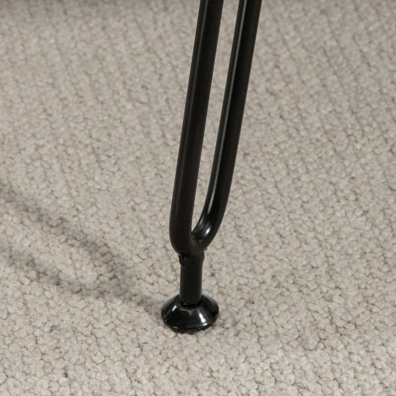 Penkkisohva keinoturkis ja metallijalat 82x30x47 cm harmaa/musta