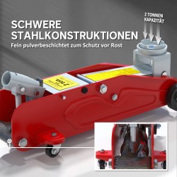 Hydraulinen hallitunkki autoille ja SUV-malleille 2 t 12–30 cm teräs punainen-harmaa