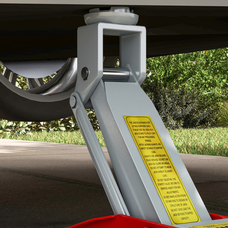 Hydraulinen hallitunkki autoille ja SUV-malleille 2 t 12–30 cm teräs punainen-harmaa