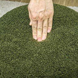 Pyöreä rahi teddyfleece-verhoilulla, Ø40 x 45 cm, 120 kg, vihreä