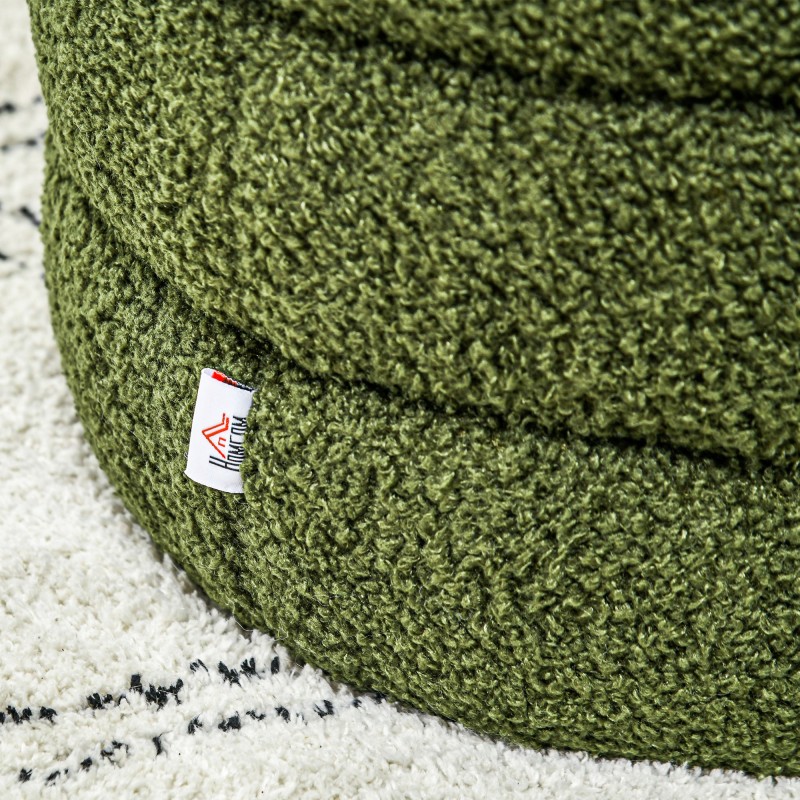 Pyöreä rahi teddyfleece-verhoilulla, Ø40 x 45 cm, 120 kg, vihreä