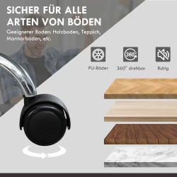 Säädettävä työtuoli hieronta- ja lämpötoiminnoilla, jalkatuki, keinonahka, musta