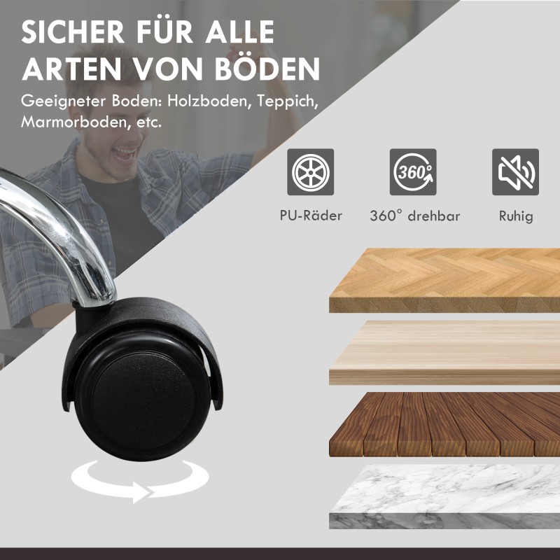 Säädettävä työtuoli hieronta- ja lämpötoiminnoilla, jalkatuki, keinonahka, musta